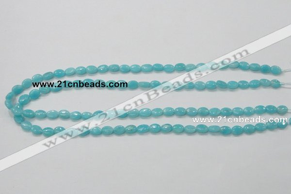 CAM302 15.5 inches 6*8mm oval natural peru amazonite beads wholesale