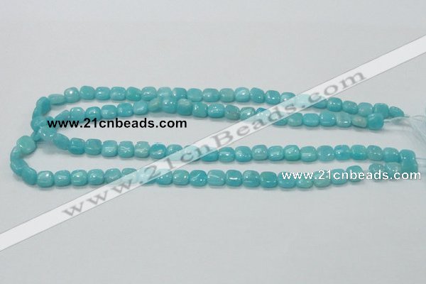 CAM305 15.5 inches 8*8mm square natural peru amazonite beads wholesale