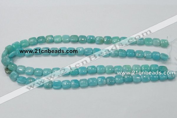 CAM306 15.5 inches 10*10mm square natural peru amazonite beads wholesale