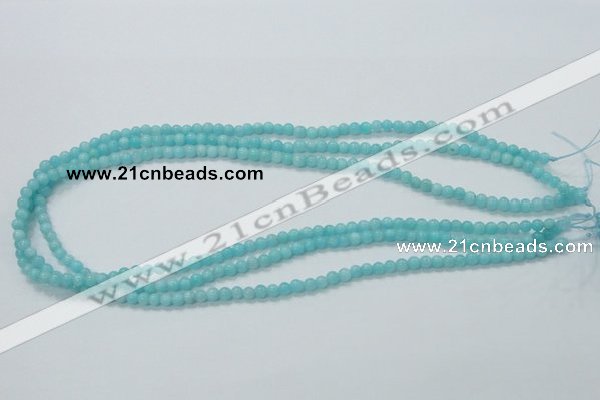 CAM307 15.5 inches 4mm round natural peru amazonite beads wholesale