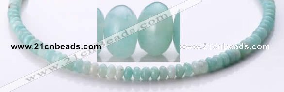 CAM31 4*6mm rondelle natural amazonite gemstone beads Wholesale