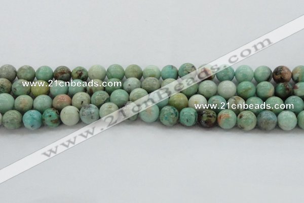 CAM324 15.5 inches 12mm round natural peru amazonite beads