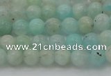 CAM331 15.5 inches 6mm round natural peru amazonite beads