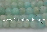 CAM331 15.5 inches 6mm round natural peru amazonite beads