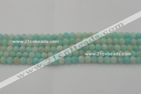 CAM332 15.5 inches 7mm round natural peru amazonite beads