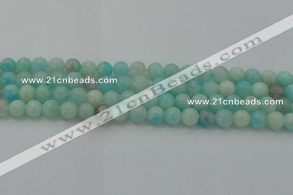 CAM333 15.5 inches 8mm round natural peru amazonite beads