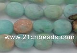 CAM336 15.5 inches 8*10mm oval natural peru amazonite beads