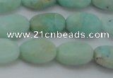CAM337 15.5 inches 8*12mm oval natural peru amazonite beads