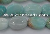 CAM338 15.5 inches 12*16mm oval natural peru amazonite beads