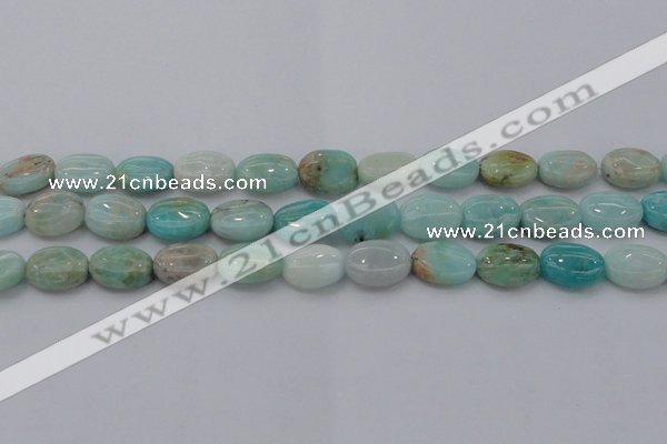 CAM338 15.5 inches 12*16mm oval natural peru amazonite beads