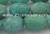 CAM342 15.5 inches 13*18mm faceted nuggets natural peru amazonite beads