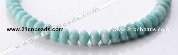 CAM35 natural amazonite 8*12mm rondelle gemstone beads Wholesale