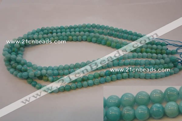 CAM351 15.5 inches 6mm round natural peru amazonite beads wholesale