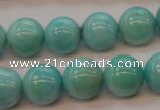 CAM355 15.5 inches 14mm round natural peru amazonite beads wholesale