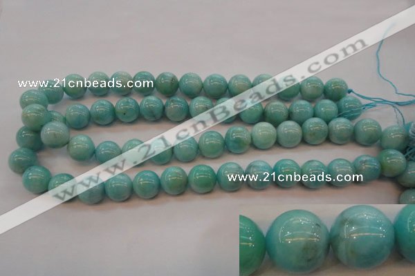 CAM355 15.5 inches 14mm round natural peru amazonite beads wholesale