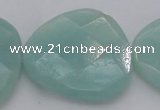 CAM367 15.5 inches 33*33mm faceted triangle amazonite beads