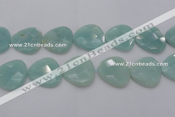 CAM367 15.5 inches 33*33mm faceted triangle amazonite beads