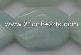 CAM370 15.5 inches 25*30mm faceted octagonal amazonite beads