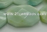 CAM371 15.5 inches 22*30mm - 25*35mm faceted octagonal amazonite beads