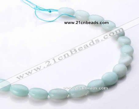 CAM40 natural amazonite flat oval 12*16mm beads Wholesale