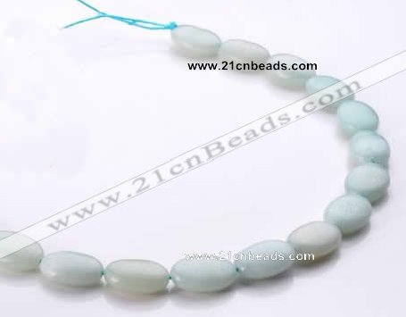 CAM41 13*18mm flat oval natural amazonite beads Wholesale