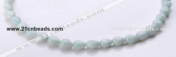 CAM44 8*10mm natural amazonite flat teardrop beads Wholesale