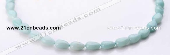 CAM45 8*12mm natural amazonite flat teardrop beads Wholesale