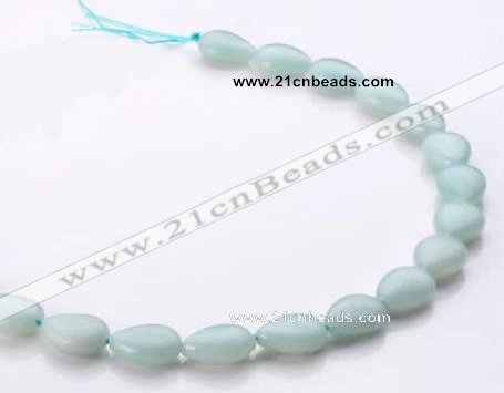 CAM47 flat teardrop natural amazonite 12*16mm beads Wholesale