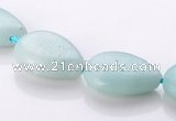 CAM48 12*18mm flat teardrop natural amazonite beads Wholesale