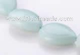 CAM49 flat teardrop 15*20mm natural amazonite beads Wholesale