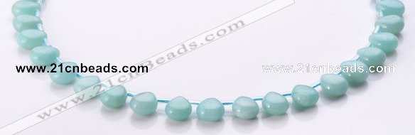 CAM52 8*11mm flat teardrop natural amazonite gemstone beads