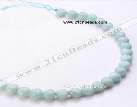 CAM53 10*10mm heart natural amazonite gemstone beads Wholesale