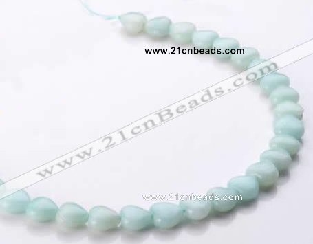 CAM54 heart 12*12mm natural amazonite gemstone beads Wholesale