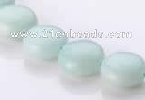 CAM58 12mm coin natural amazonite gemstone beads Wholesale