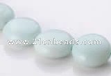 CAM59 14mm coin natural amazonite gemstone beads Wholesale