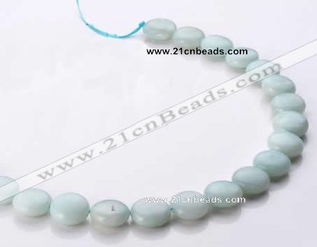 CAM59 14mm coin natural amazonite gemstone beads Wholesale