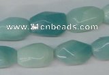 CAM609 15.5 inches 13*18mm faceted nugget Chinese amazonite beads