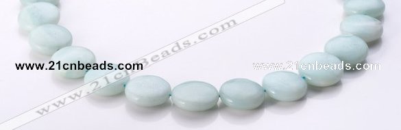 CAM61 coin natural amazonite 18mm gemstone beads Wholesale