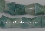 CAM612 15.5 inches 12*16mm pyramid Chinese amazonite gemstone beads