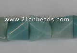 CAM613 15.5 inches 15*20mm pyramid Chinese amazonite gemstone beads