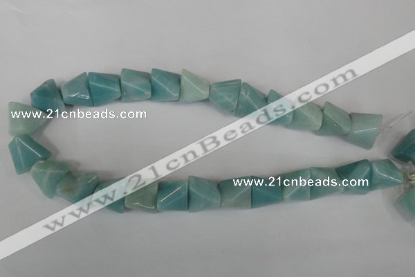 CAM613 15.5 inches 15*20mm pyramid Chinese amazonite gemstone beads