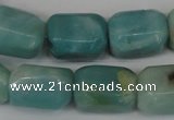 CAM614 15.5 inches 14*20mm faceted nuggets Chinese amazonite beads