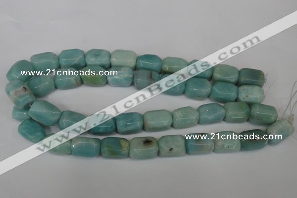 CAM614 15.5 inches 14*20mm faceted nuggets Chinese amazonite beads