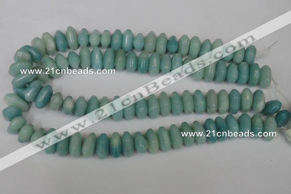 CAM615 15.5 inches 8*18mm faceted rondelle Chinese amazonite beads