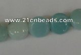 CAM618 15.5 inches 8mm flat round Chinese amazonite gemstone beads