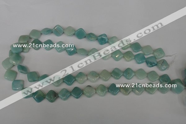 CAM626 15.5 inches 12*12mm diamond Chinese amazonite gemstone beads