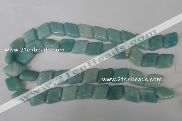 CAM627 15.5 inches 17*17mm diamond Chinese amazonite gemstone beads