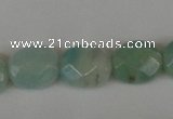 CAM632 15.5 inches 8*10mm faceted oval Chinese amazonite gemstone beads