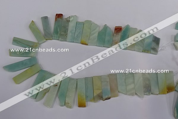 CAM642 Top drilled 9*15mm - 10*45mm sticks Chinese amazonite beads