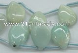 CAM651 Top-drilled 13*18mm flat teardrop amazonite beads